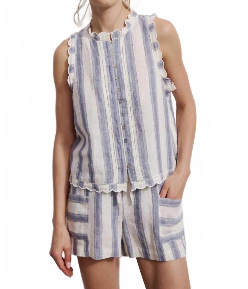 NEW MELISSA NEPTON kennedy stripe short in blue